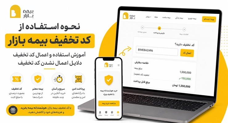 نحوه استفاده از کد تخفیف بیمه بازار؛ آموزش اعمال کد تخفیف و دلایل اعمال نشدن آن