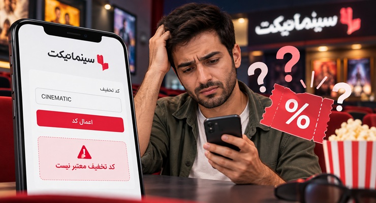 چرا کد تخفیف سینماتیکت کار نمی‌کنه؟ دلایل عدم کارکرد و راهکارها